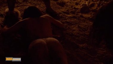 Woman in cave bizarre rape scene