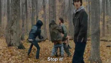 Girl meets four guys in the woods and exposed gang-raped.