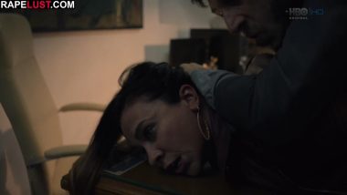 Raped over the desk